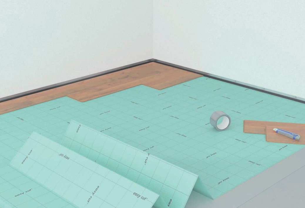 INKU JK124 XPS-Profi-Trittschalldämmung für Laminat-, Parkett- und Korkböden